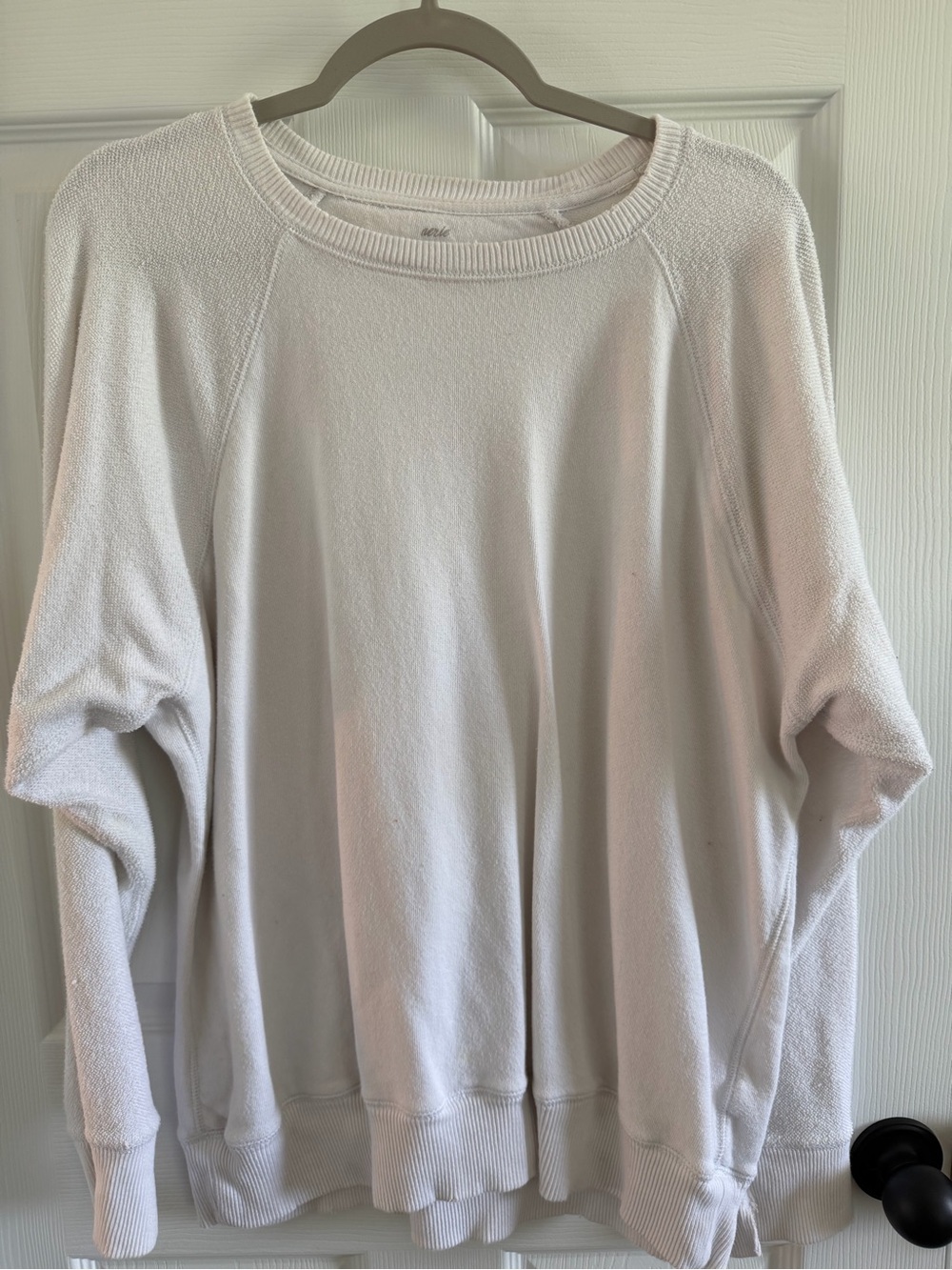 aerie Lightweight Crewneck Sweater - White